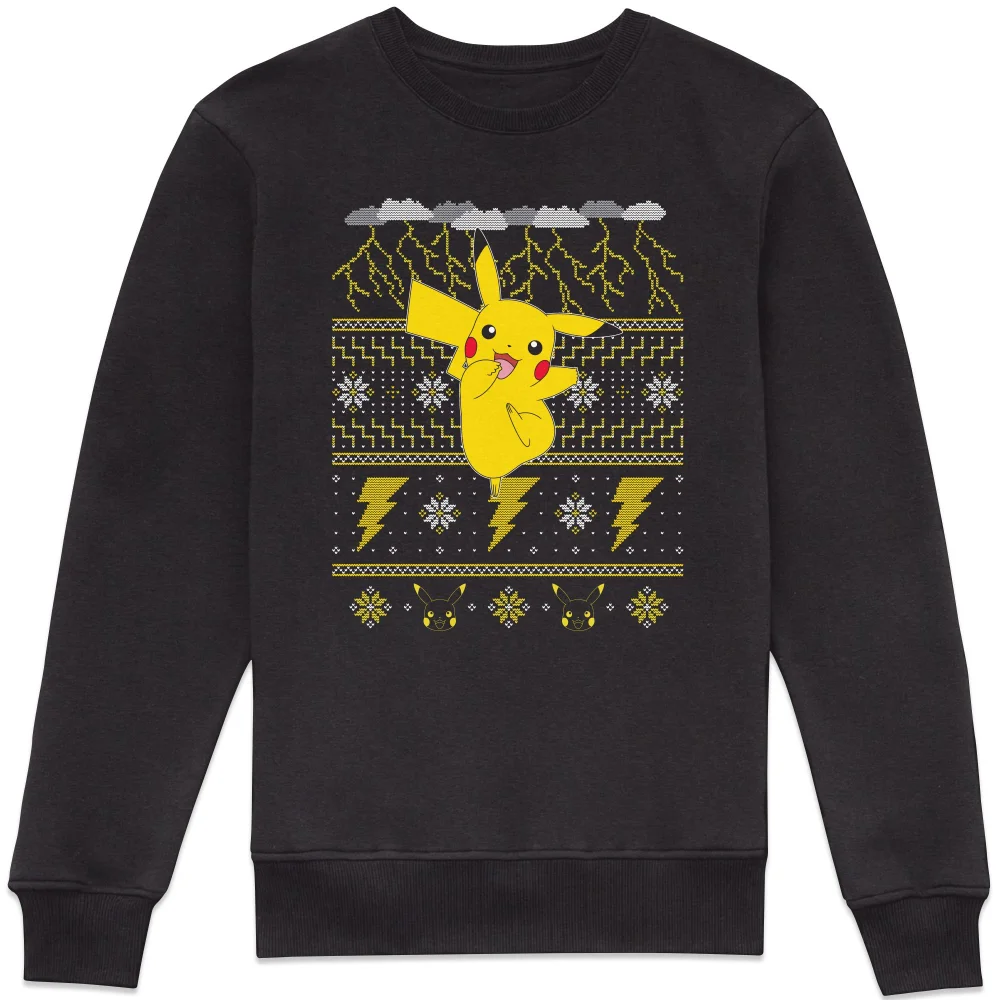 Pokemon Pikachu Weihnachtspullover – Schwarz - S Bild 1
