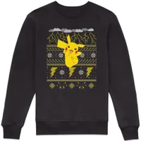 Pokemon Pikachu Weihnachtspullover – Schwarz
