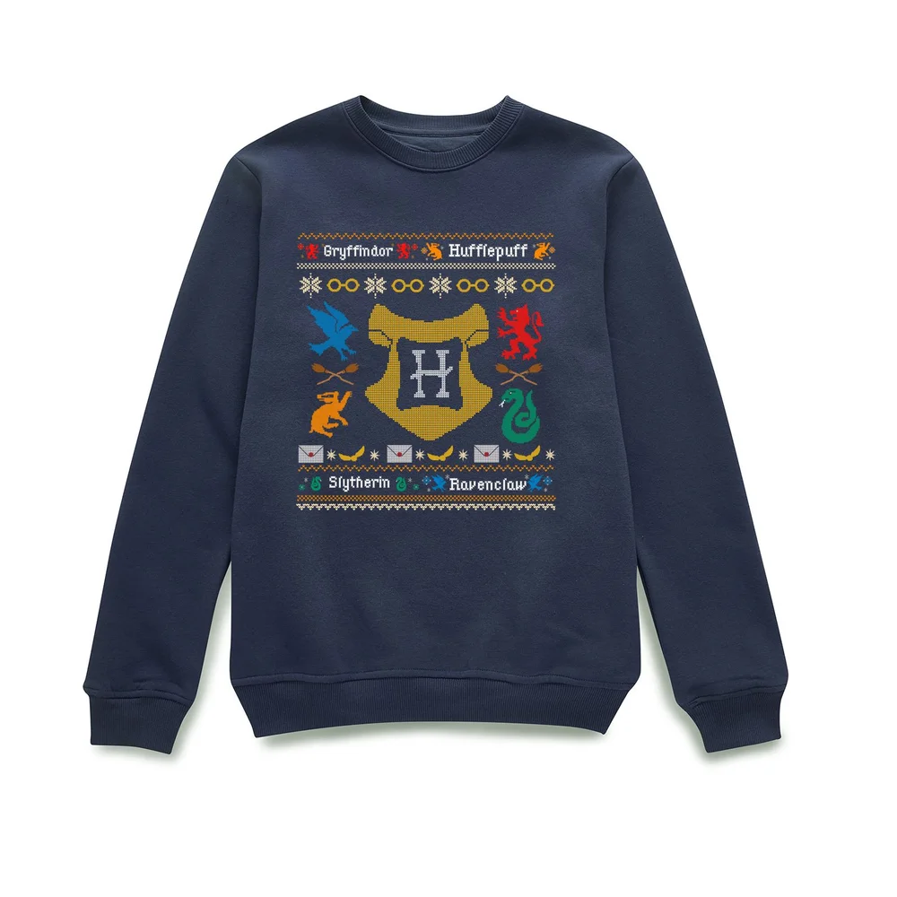 Harry Potter Houses Weihnachtspullover – Navy - S Bild 1