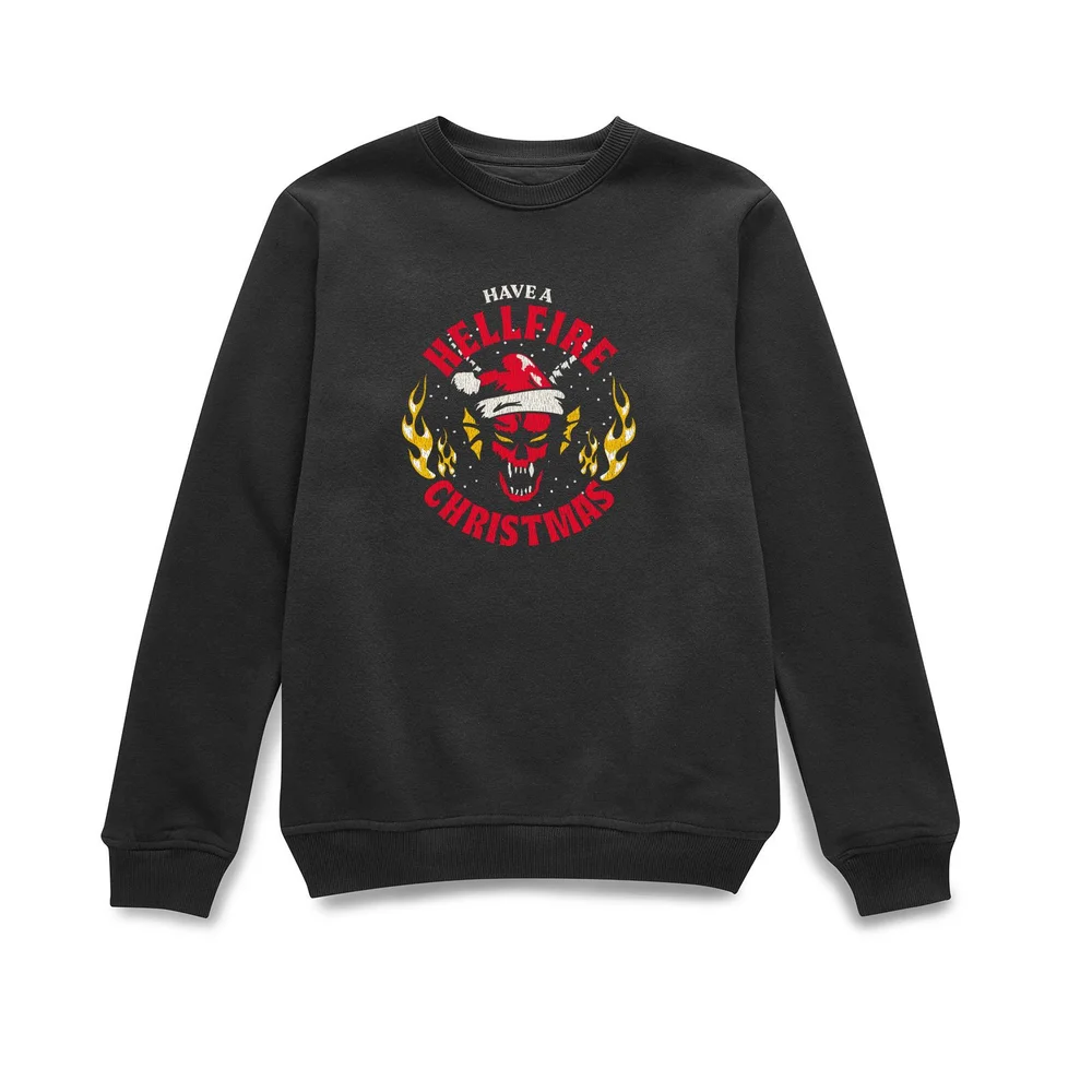 Stranger Things Have A Hellfire Christmas Weihnachtspullover – Schwarz - S Bild 1