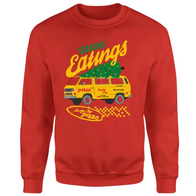 Stranger Things Season's Eatings Weihnachtspullover – Rot