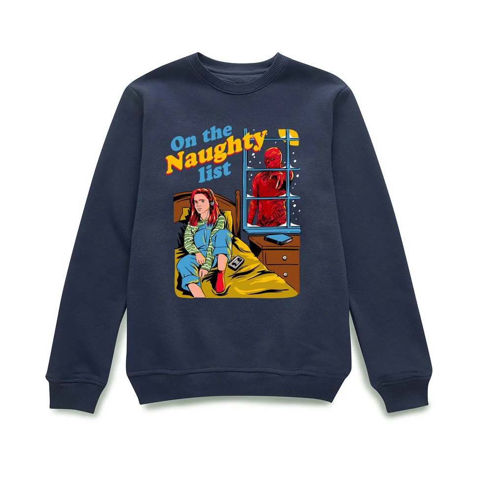Stranger Things On The Naughty List Weihnachtspullover – Navy - S Bild 1