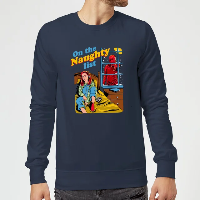 Stranger Things On The Naughty List Weihnachtspullover – Navy