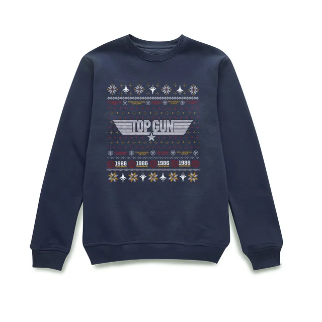 Top Gun Festive Flight Weihnachtspullover – Navy