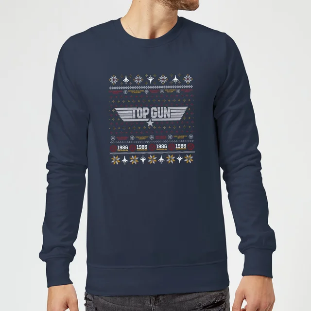 Top Gun Festive Flight Weihnachtspullover – Navy