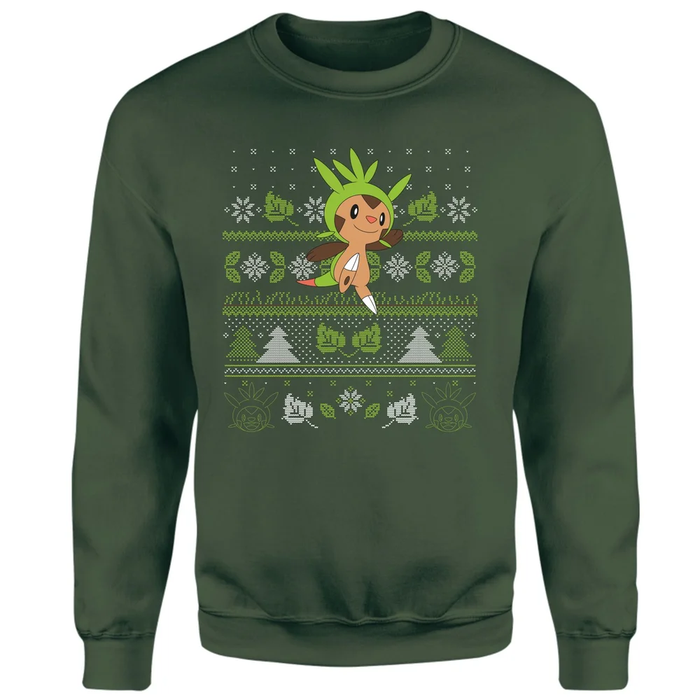 Pokemon Igamaro Weihnachtspullover – Grün - S Bild 1