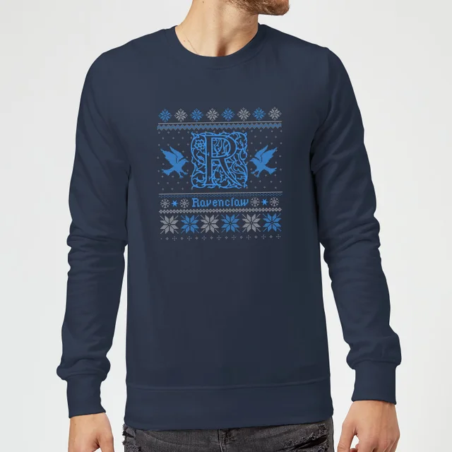 Harry Potter Ravenclaw Weihnachtspullover – Navy