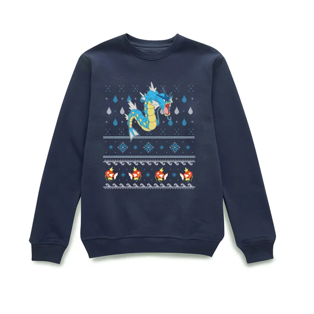 Pokemon Garados Christmas Weihnachtspullover – Navy