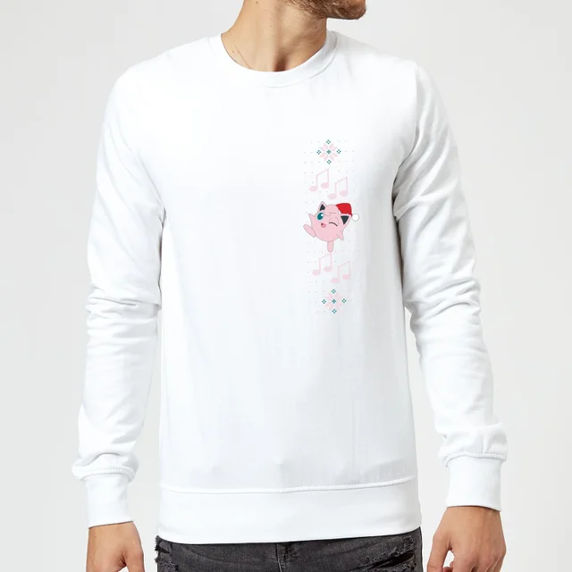 Pokemon Pummeluff Wave Weihnachtspullover – Weiß