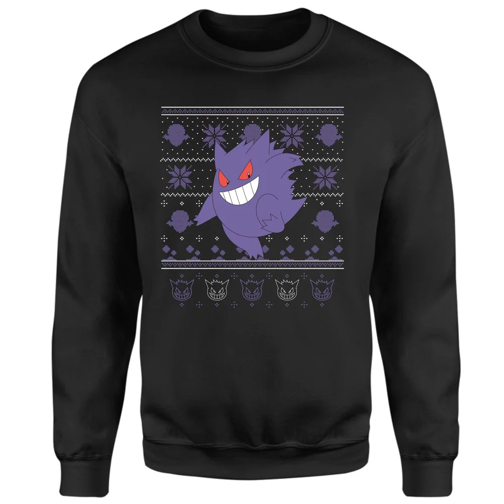 Pokemon Gengar Weihnachtspullover – Schwarz - S Bild 1