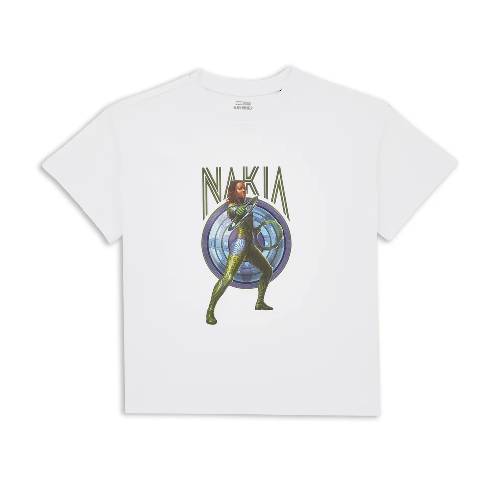 Wakanda Forever Nakia Frauen Cropped T-Shirt - Weiß - XS Bild 1