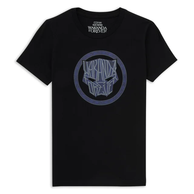 Wakanda Forever Emblem Kinder T-Shirt - Schwarz