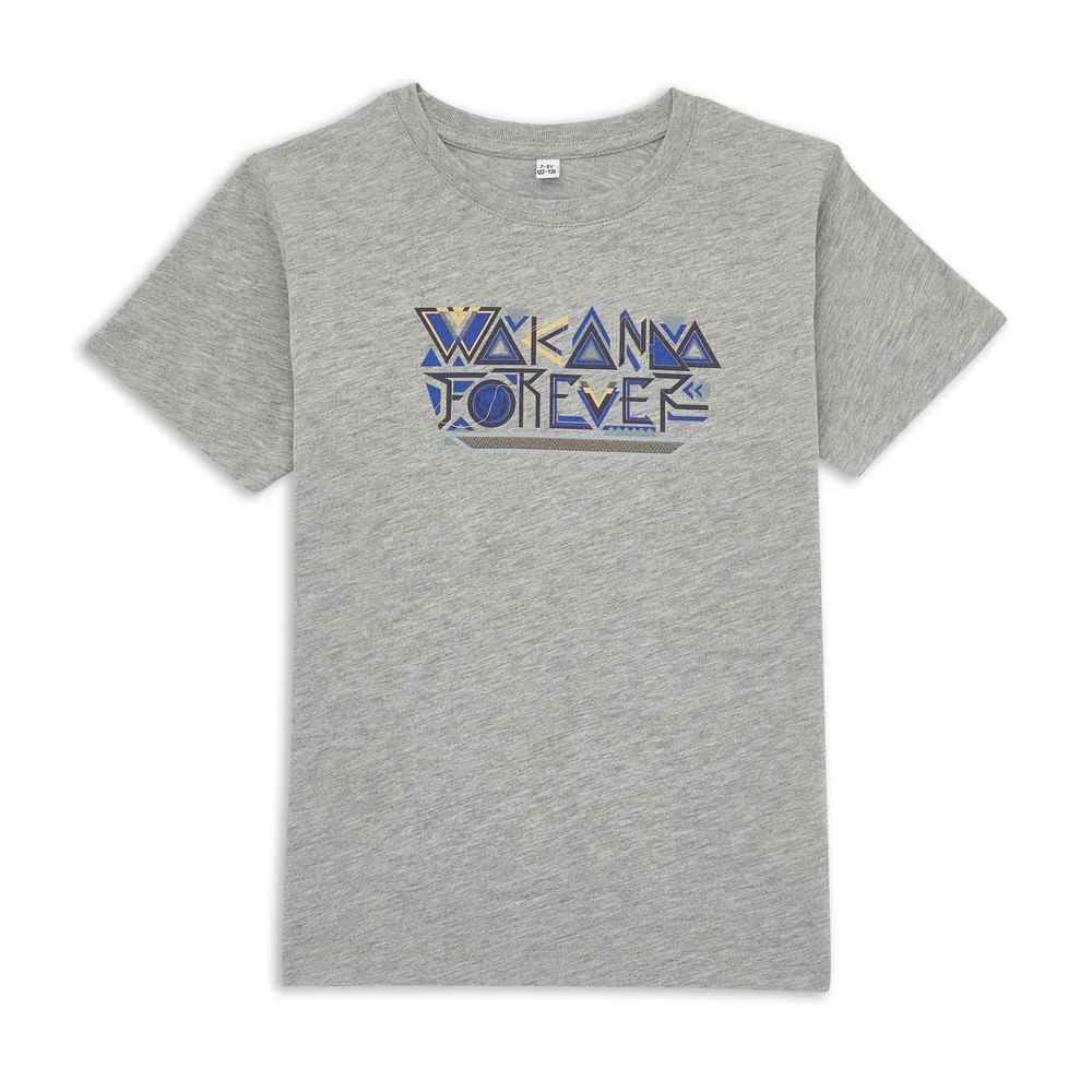 Wakanda Forever Stylized Kinder T-Shirt - Grau - 3-4 Jahre Bild 1
