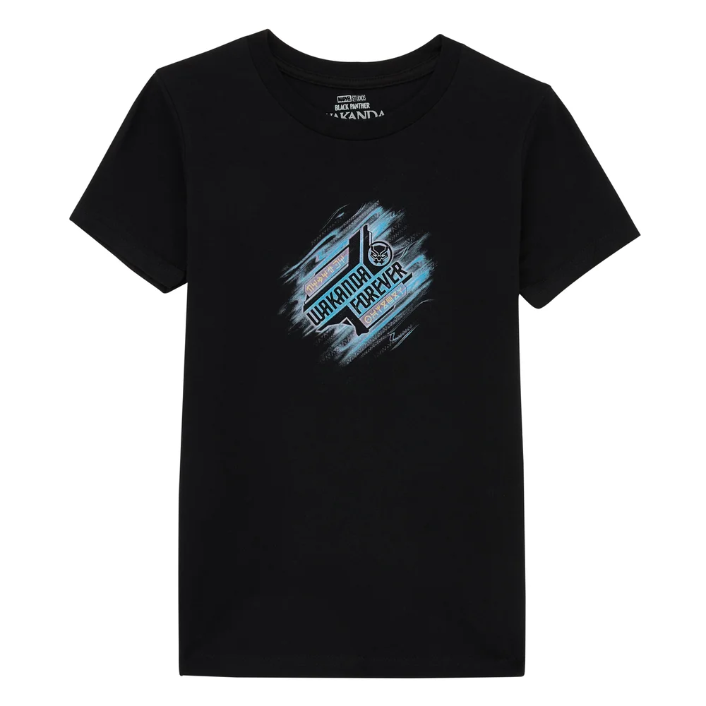 Wakanda Forever Fade Kinder T-Shirt - Schwarz - 3-4 Jahre Bild 1