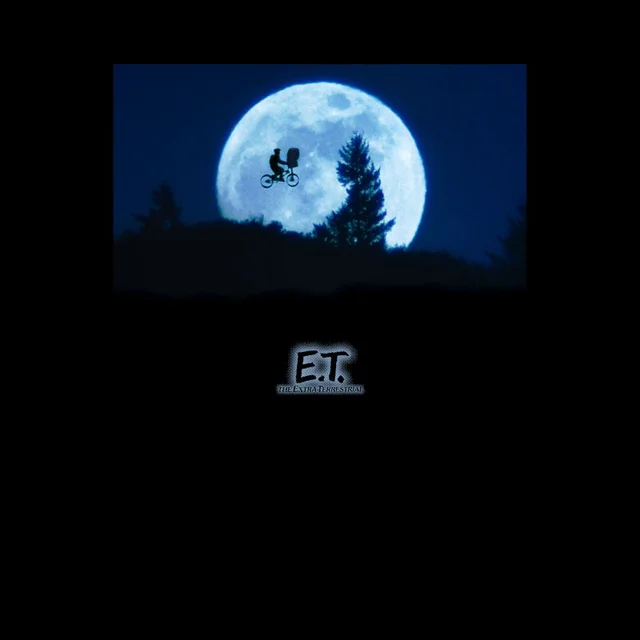 E.T. the Extra-Terrestrial Moon Cycle Unisex T-Shirt - Black