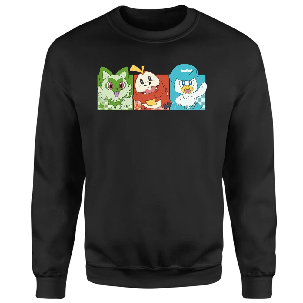 Pokémon 1st Starters Panels Sweatshirt - Black - S Bild 1