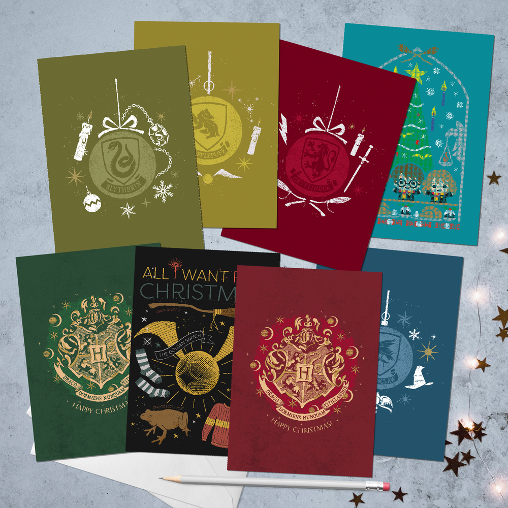 Harry Potter Christmas Greeting Cards 8-Pack Bild 1
