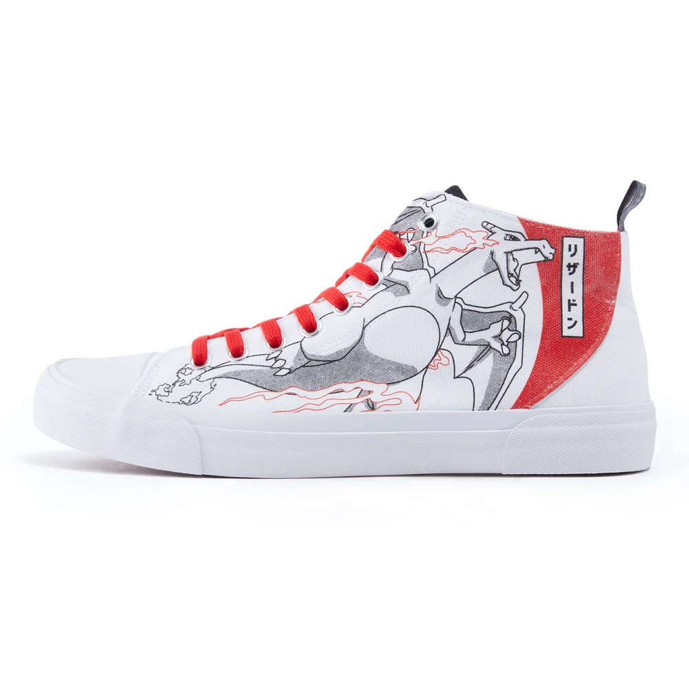 Pokémon Charizard Flame High Top - White - UK 3 / EU 35.5 / US Men's 3.5 / Women's 5 Bild 1