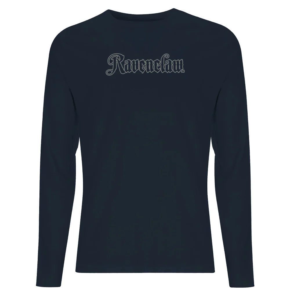 Harry Potter Ravenclaw Script Unisex Long Sleeve T-Shirt - Navy - S Bild 1