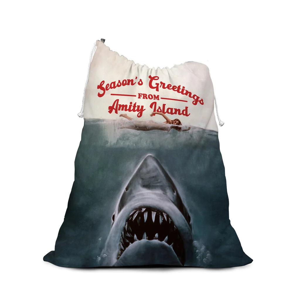 Jaws Seasons Greeting From Amity Island Christmas Santa Sack Bild 1