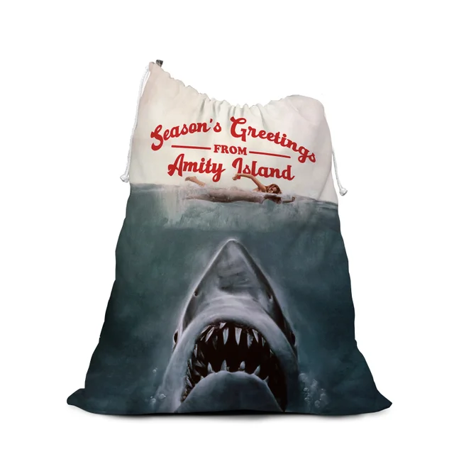 Jaws Seasons Greeting From Amity Island Christmas Santa Sack