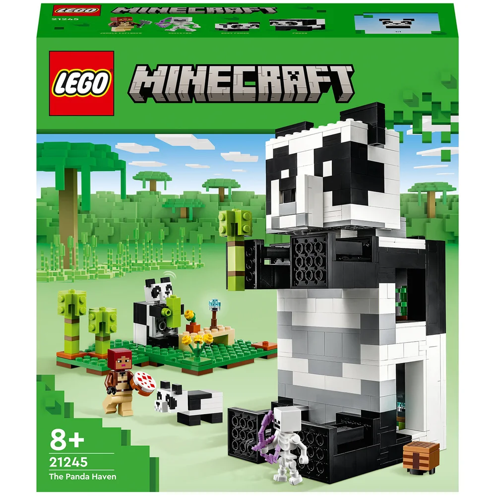 LEGO Minecraft: Das Pandahaus Set, Spielzeug-Haus mit Skelett (21245) Bild 1