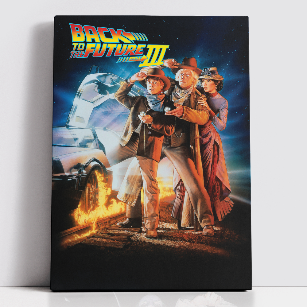 Decorsome x Back To The Future Part Three Classic Poster Rectangular Canvas - 12x18 inch Bild 1