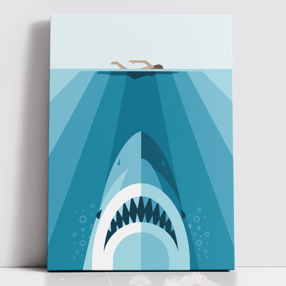 Decorsome x Jaws Geometric Rectangular Canvas - 12x18 inch Bild 1