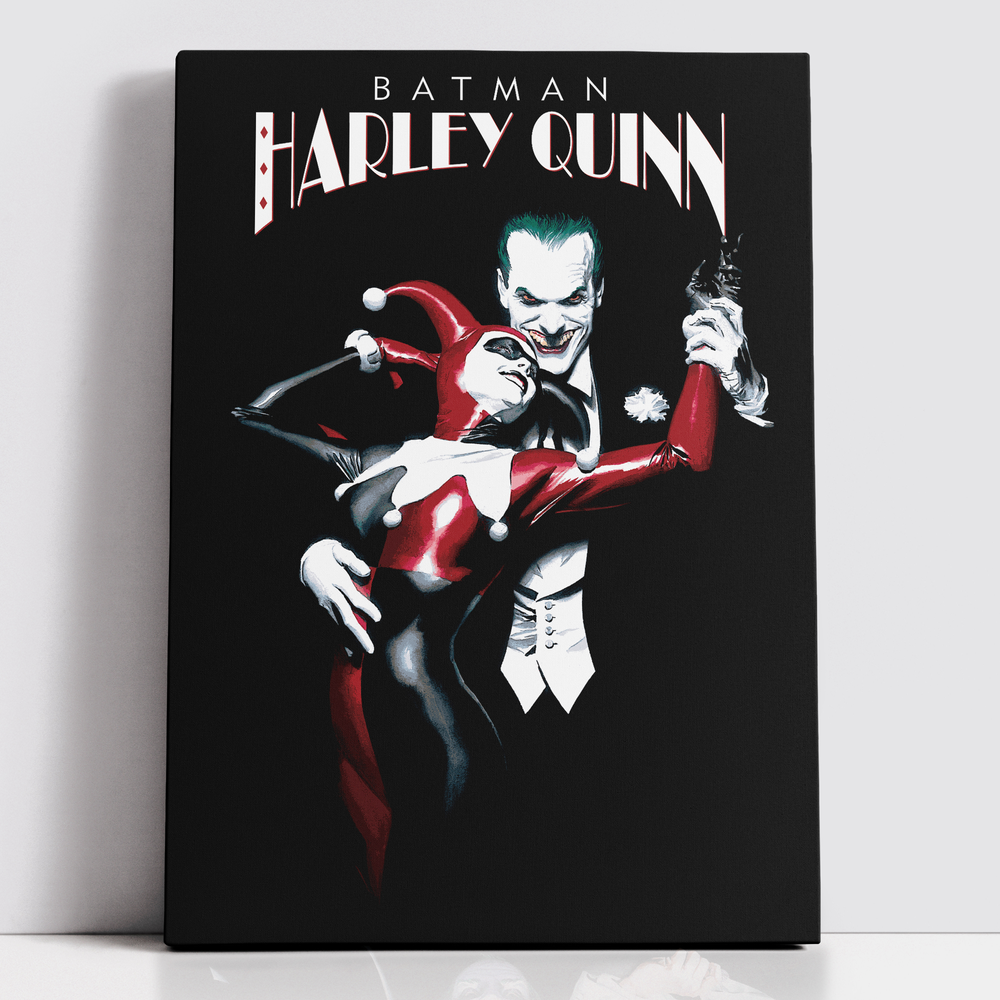 Decorsome x Batman Alex Ross - The Joker And Harley Rectangular Canvas - 12x18 inch Bild 1