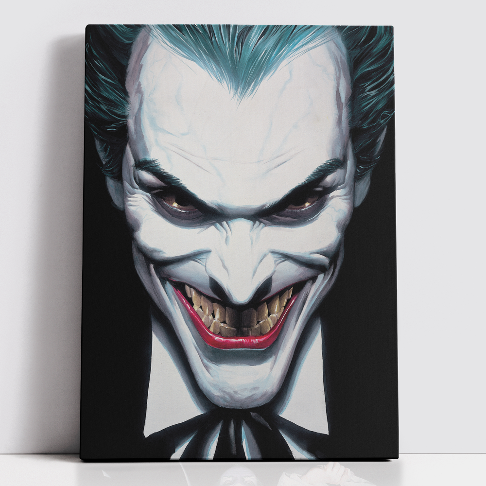 Decorsome x Batman Alex Ross - The Joker Face Rectangular Canvas - 12x18 inch Bild 1