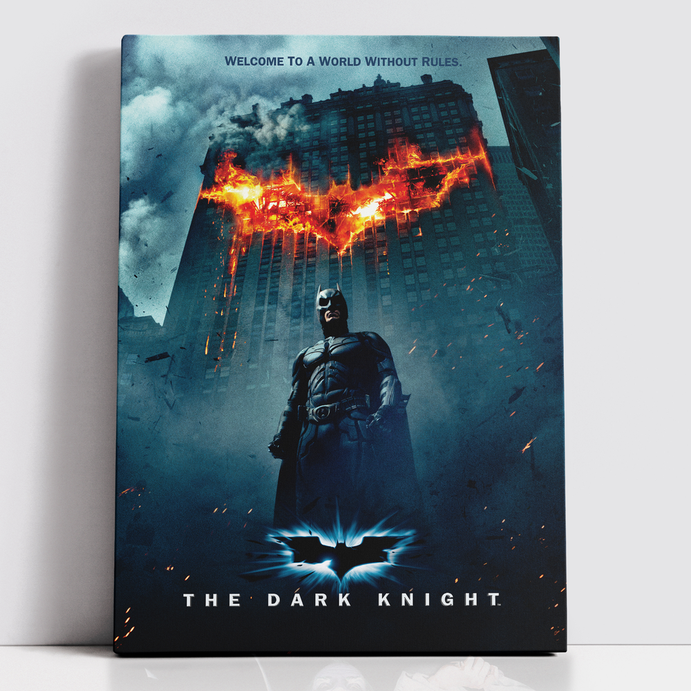 Decorsome x Batman The Dark Knight Poster Rectangular Canvas - 12x18 inch Bild 1