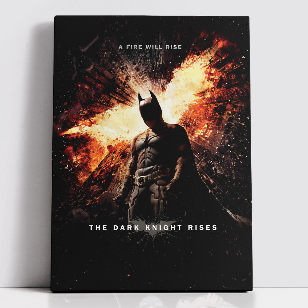 Decorsome x Batman A Fire Will Rise Rectangular Canvas - 12x18 inch Bild 1
