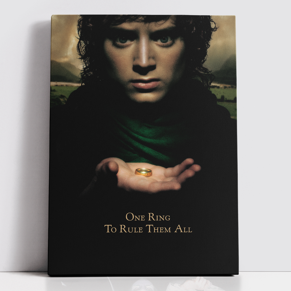 Decorsome x Lord Of The Rings One Ring To Rule Them All Rectangular Canvas - 12x18 inch Bild 1