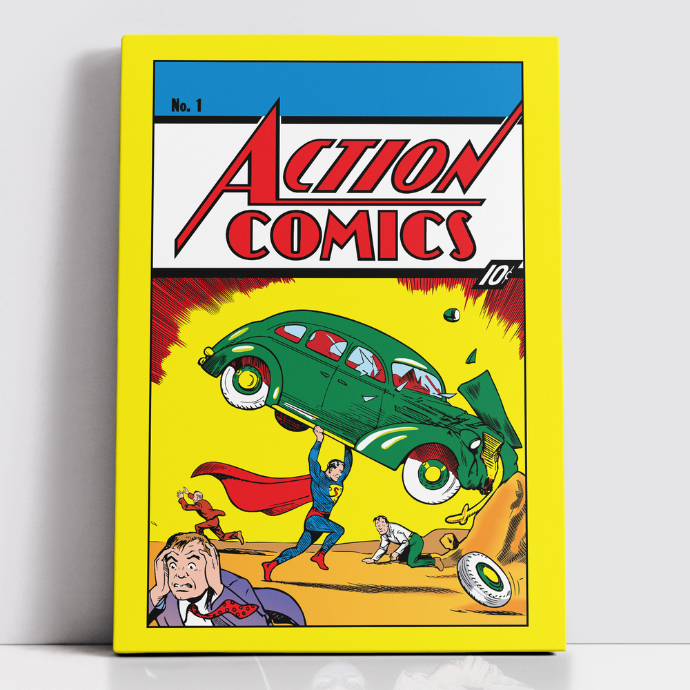 Decorsome x Superman Action Comics No.1 Rectangular Canvas - 12x18 inch Bild 1