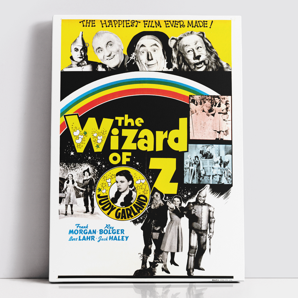 Decorsome x Wizard of Oz Retro Poster Rectangular Canvas - 12x18 inch Bild 1