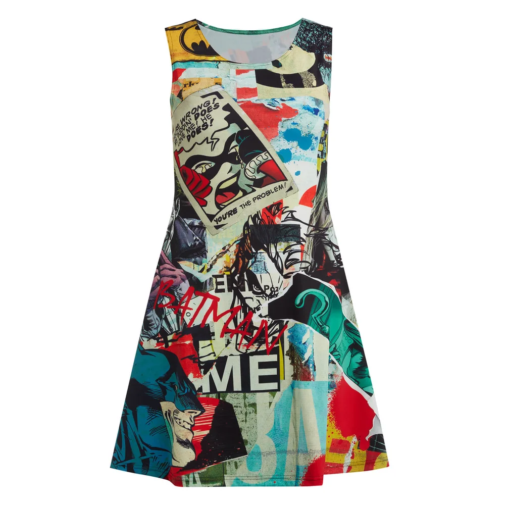 Supasuta x Batman Torn Collage Skater Dress - XS Bild 1