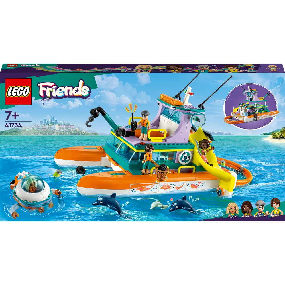 LEGO Friends: Sea Rescue Boat Toy with Dolphin Figures (41734) Bild 1