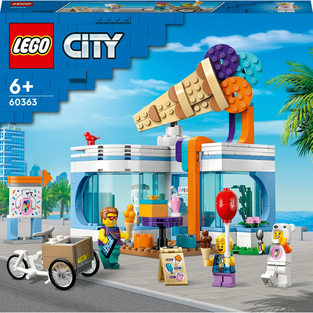LEGO City: Ice-Cream Shop Set with Toy Cart Bike (60363) Bild 1