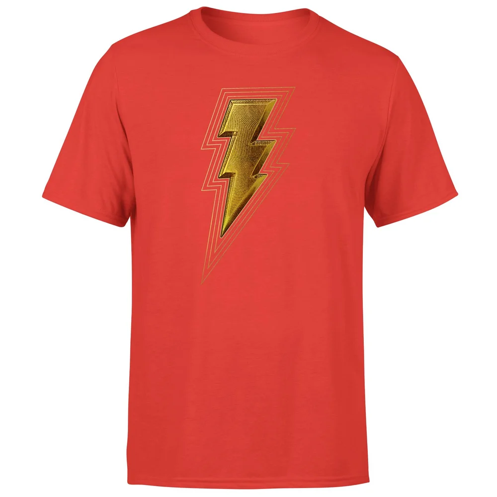 Shazam! Fury of the Gods Gold Bolt Unisex T-Shirt - Red - S Bild 1