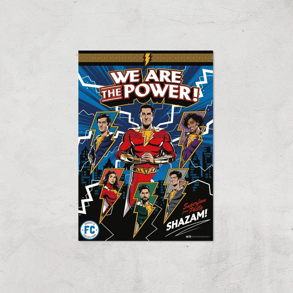 Shazam! Fury of the Gods We Are The Power! Giclee Art Print - A4 - Print Only Bild 1