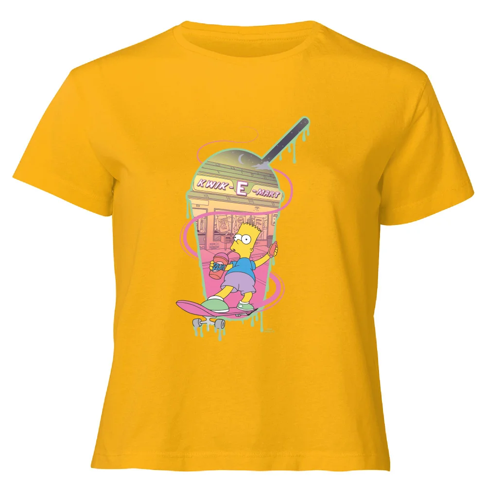 The Simpsons Squishee Women's Cropped T-Shirt - Mustard - XS - Senf Bild 1