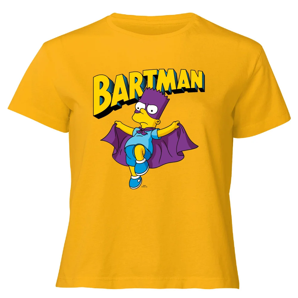 The Simpsons Bartman Women's Cropped T-Shirt - Mustard - XS - Senf Bild 1