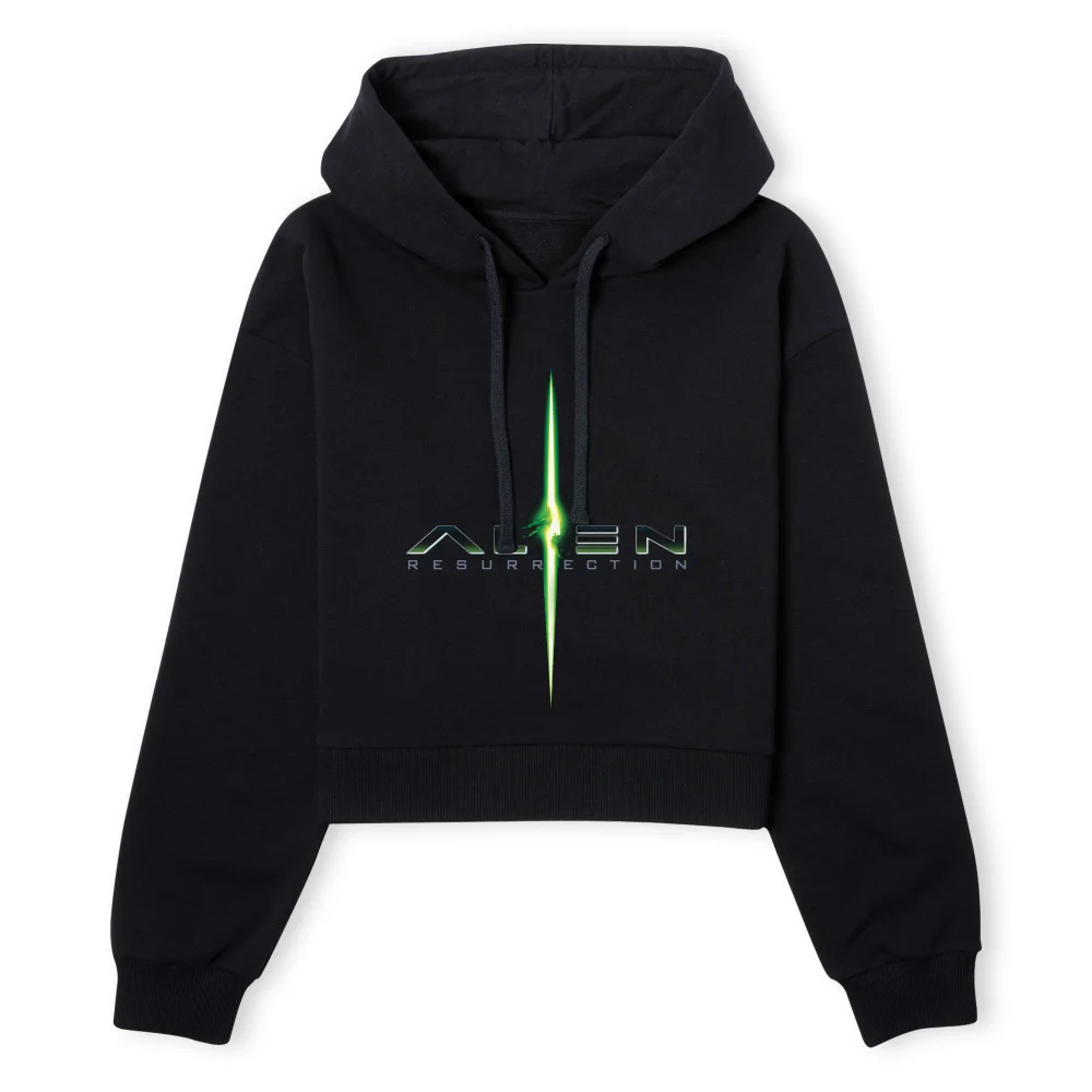 Alien Logo Women's Cropped Hoodie - Black - XS - Schwarz Bild 1