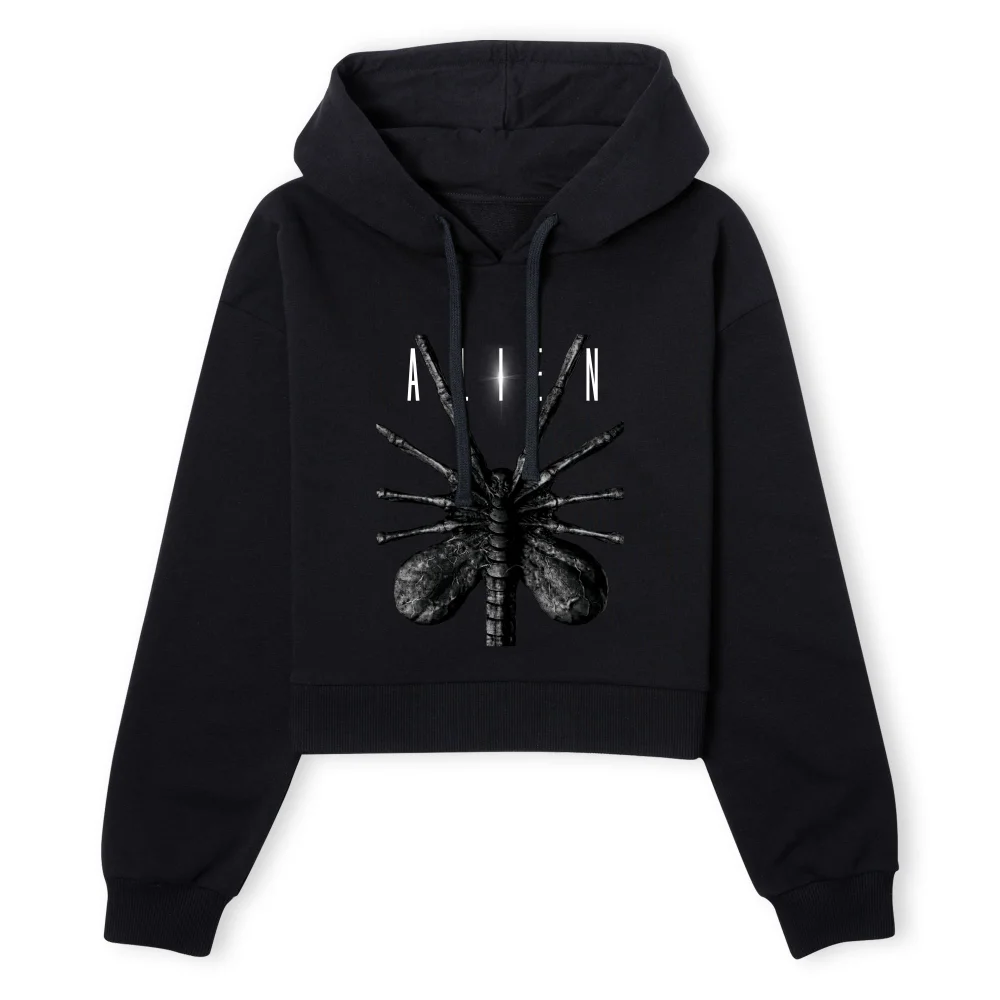 Alien Facehugger Women's Cropped Hoodie - Black - XS - Schwarz Bild 1