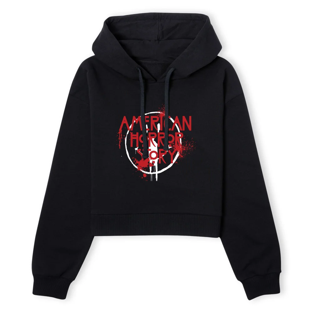 American Horror Story Smiley Splatter Women's Cropped Hoodie - Black - XS - Schwarz Bild 1