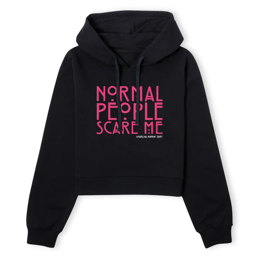 American Horror Story Normal People Scare Me Women's Cropped Hoodie - Black - XS - Schwarz Bild 1