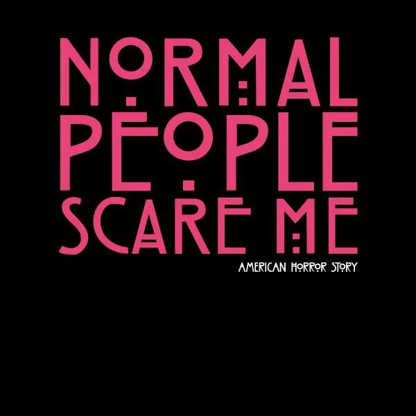 American Horror Story Normal People Scare Me Women's Cropped Hoodie - Black