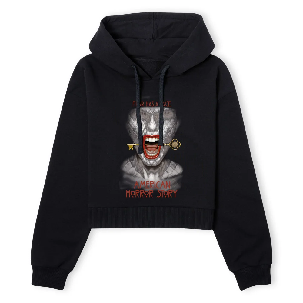 American Horror Story Fear Has A Face Women's Cropped Hoodie - Black - XS - Schwarz Bild 1