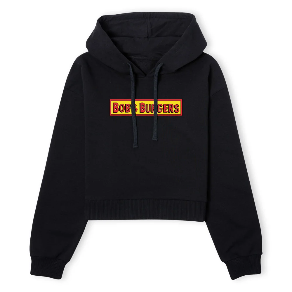 Bob's Burgers Block Logo Women's Cropped Hoodie - Black - XS - Schwarz Bild 1