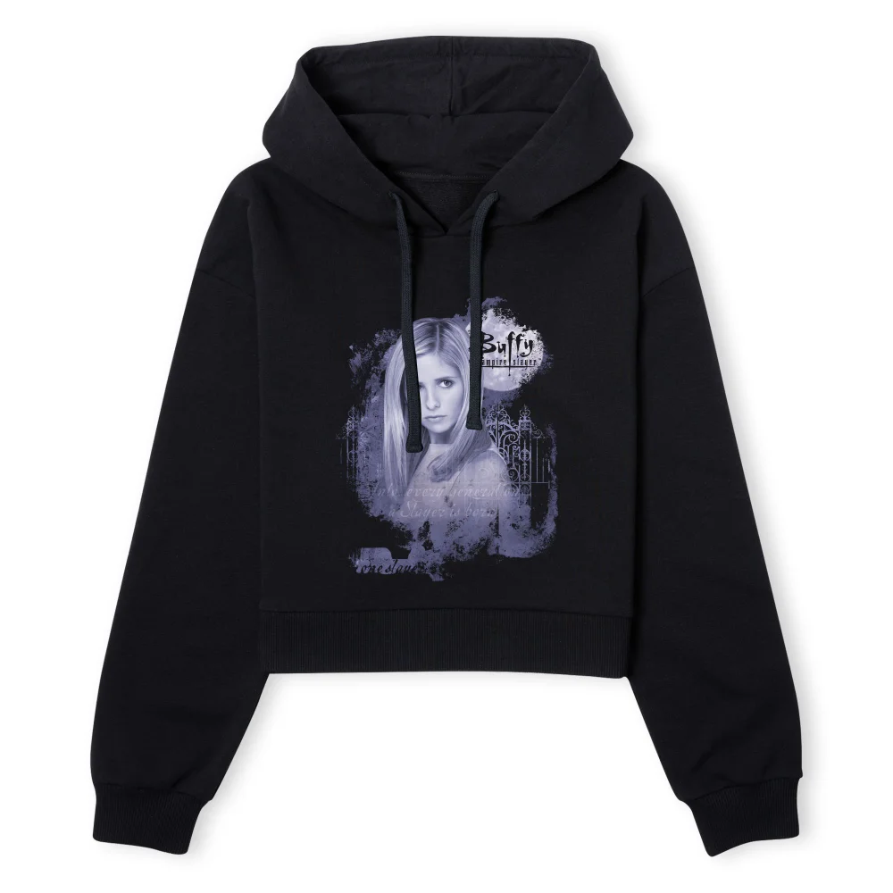Buffy The Vampire Slayer Face Women's Cropped Hoodie - Black - XS - Schwarz Bild 1